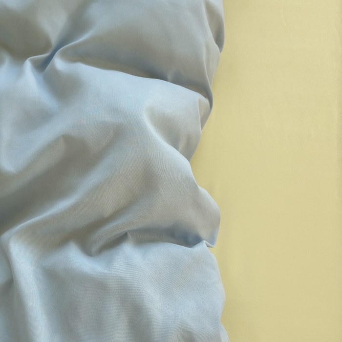 91家纺网 家纺一手货源 找家纺 可可家纺 2025新款纯色磨毛简约水洗棉单被套亲肤床单被套单件被罩 浅蓝芝士