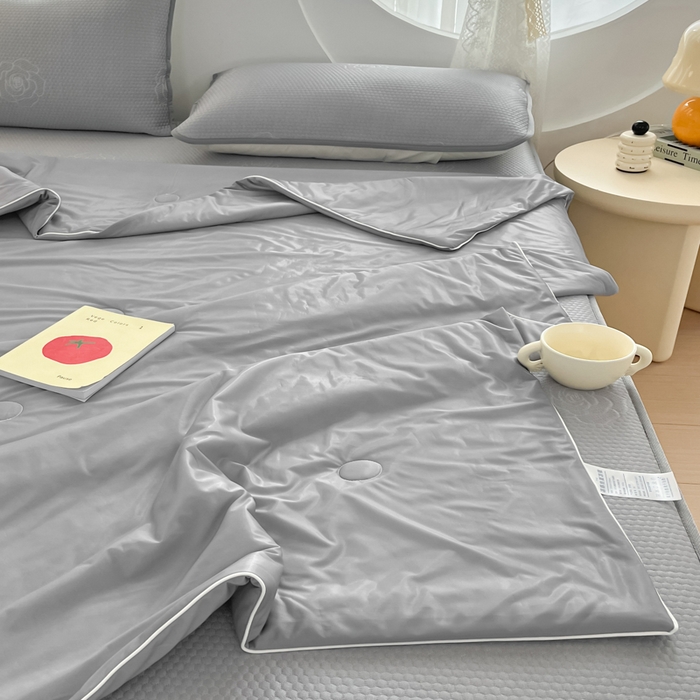 91家纺网 家纺一手货源 找家纺 （总）欧邦 2025春夏新款提花冰豆豆床笠款夏被夏凉被空调被四件套-牡丹花系列