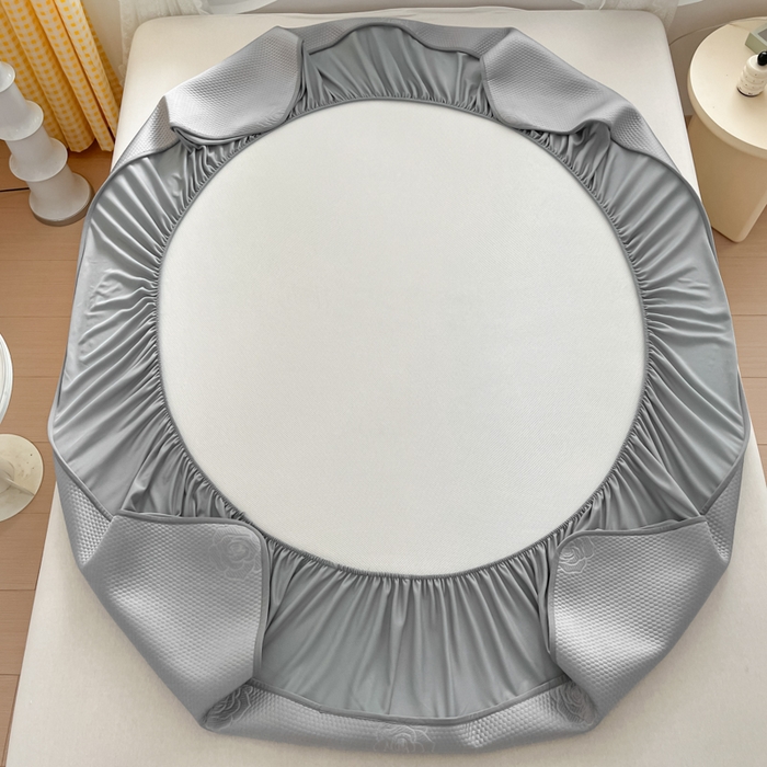 91家纺网 家纺一手货源 找家纺 （总）欧邦 2025春夏新款提花冰豆豆床笠款夏被夏凉被空调被四件套-牡丹花系列