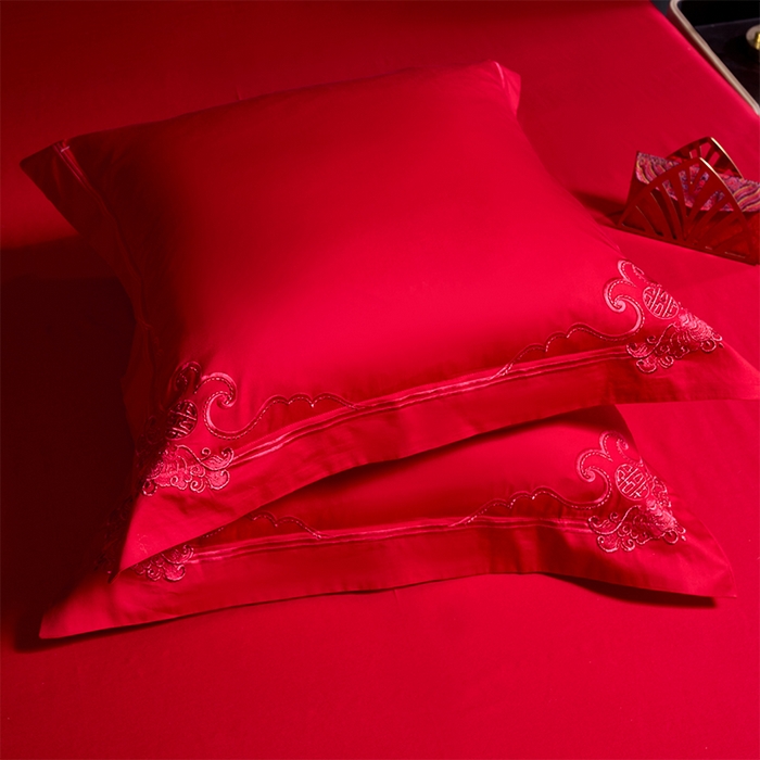 91家纺网 家纺一手货源 找家纺 （总）博之洋婚庆 2025新款全棉纯棉新中式婚庆刺绣四件套-总