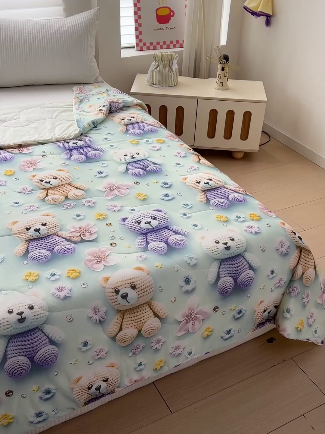 91家纺网 家纺一手货源 找家纺 庭彤 2025新款5D夏被空调被A类云母仿锦氨凉感丝夏凉被子被芯【 量大可谈】 5D数码布偶熊