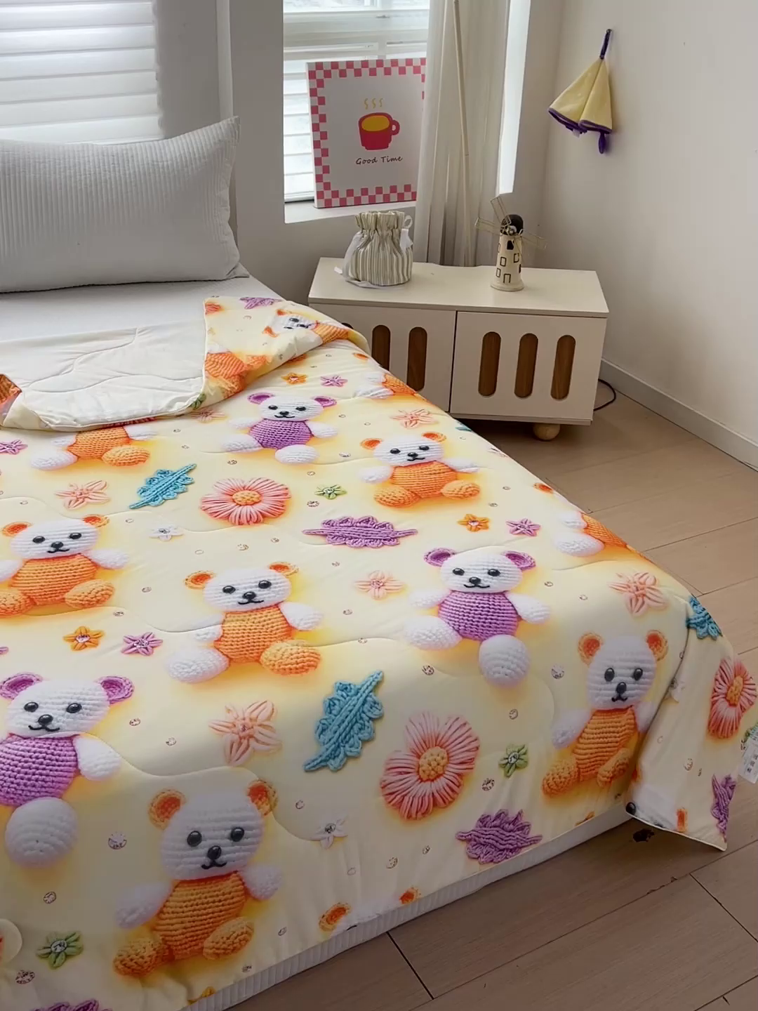 91家纺网 家纺一手货源 找家纺 庭彤 2025新款5D夏被空调被A类云母仿锦氨凉感丝夏凉被子被芯【 量大可谈】 5D数码可爱熊