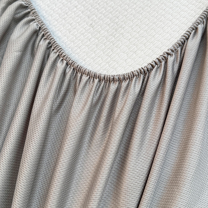 91家纺网 家纺一手货源 找家纺 喜居 2025新款A类凉豆豆提花床笠凉感豆豆床笠 luck小冰熊-灰