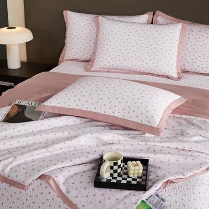 91家纺网 家纺一手货源 找家纺 （总）莎果 2025春夏莫代尔印花高温砂洗床盖三件套四件套