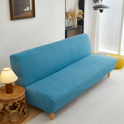 91家纺网 家纺一手货源 找家纺 飞翔家居2025新款玉米绒沙发床套 浅蓝色
