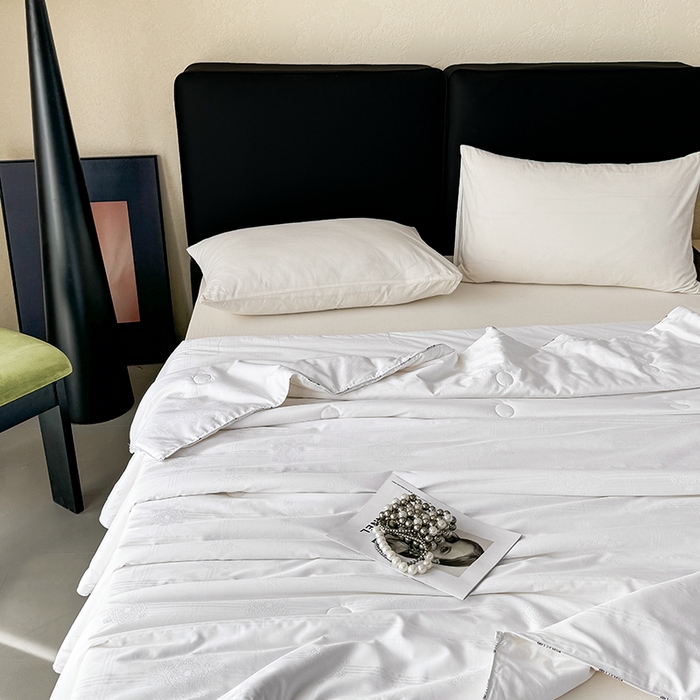 91家纺网 家纺一手货源 找家纺 （总）茧羽世家 2025新款全棉软糯亲肤提花蚕丝夏被