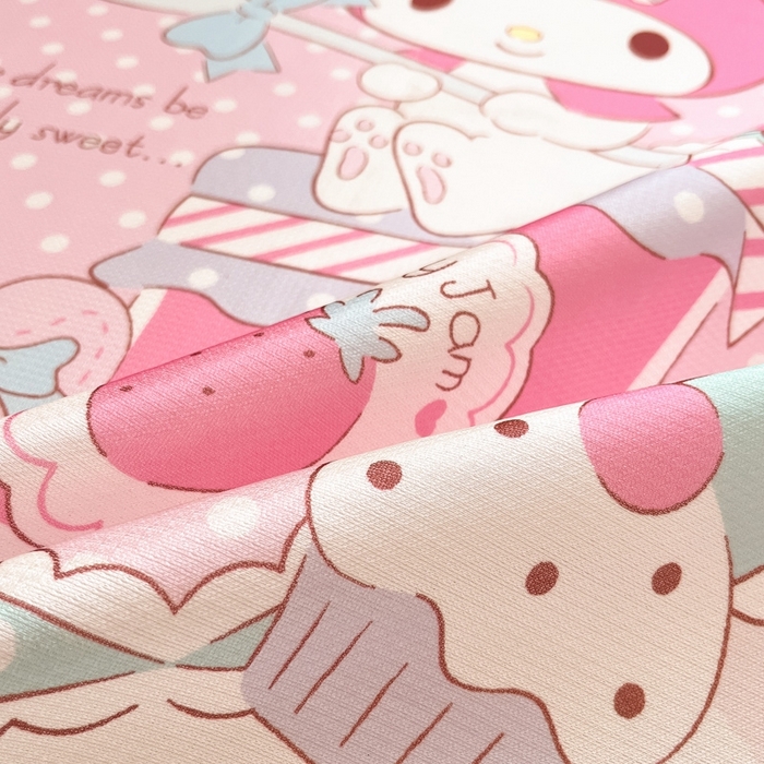 91家纺网 家纺一手货源 找家纺  博雅新款三丽欧A类大版数码印花1200D冰丝凉席-床笠款 魔法美乐蒂