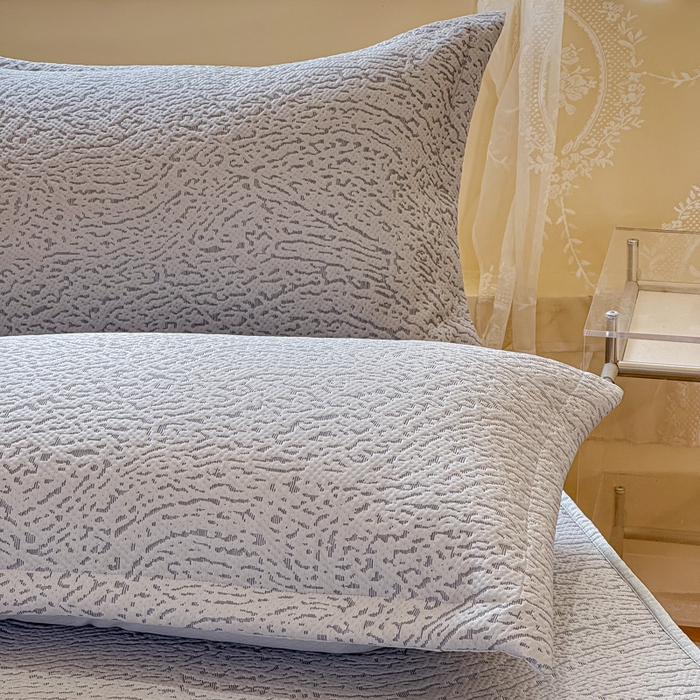 91家纺网 家纺一手货源 找家纺 棉生活家纺 2025新款高端款冰离子超软按摩凉席 豹纹-灰-床笠款