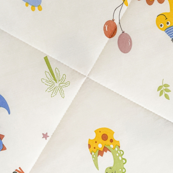 91家纺网 家纺一手货源 找家纺 好梦来家纺（原锦茂家纺） 2025新款印花凉感丝抗菌夏被 恐龙派对