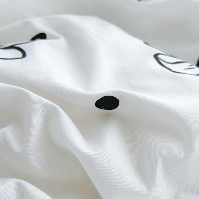 91家纺网 家纺一手货源 找家纺 添越 2024新款雪纺蕾丝款纯棉床盖四件套白色蝴蝶结