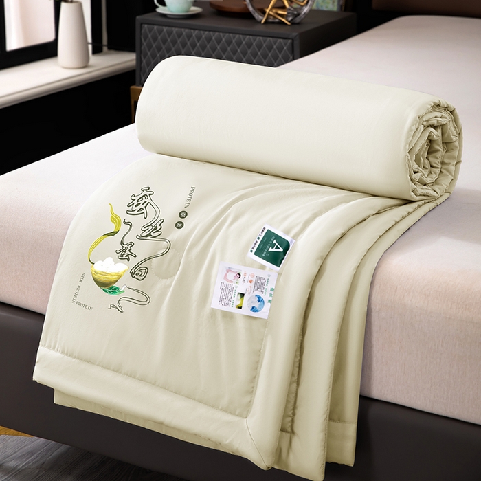 91家纺网 家纺一手货源 找家纺 （总）一博2025新款蚕丝夏凉被