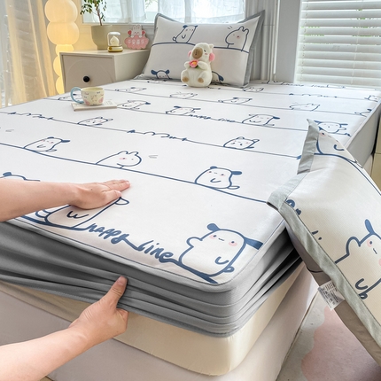 91家纺网 家纺一手货源 找家纺 （总）源舍家纺 2025新款数码印花冰丝席-床笠款