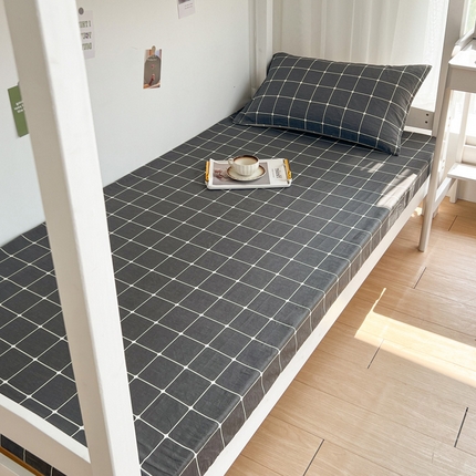 宅部落 2025新款全棉学生宿舍褥子套纯棉床垫套单床笠 绅士灰