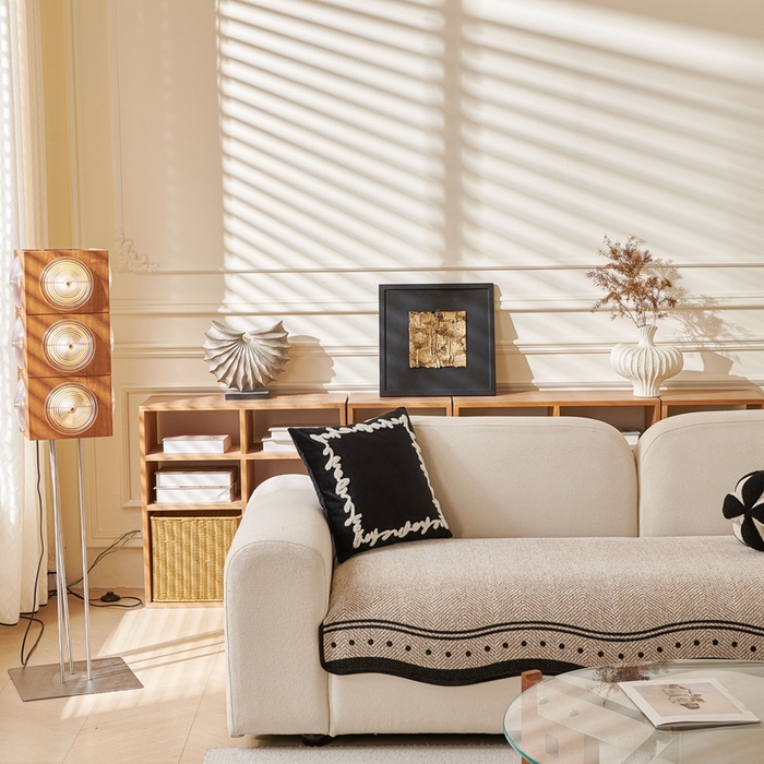 91家纺网 家纺一手货源 找家纺 沐沐2026新款异形波点沙发垫 卡其