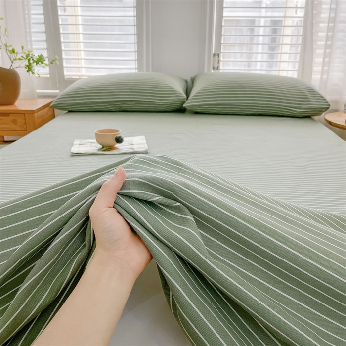 91家纺网 家纺一手货源 找家纺 美梦里 2025新款无印老粗布床单凉席席子 云熙绿