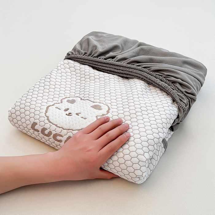 91家纺网 家纺一手货源 找家纺 喜居 2025新款A类凉豆豆提花床笠凉感豆豆床笠 luck小冰熊-咖