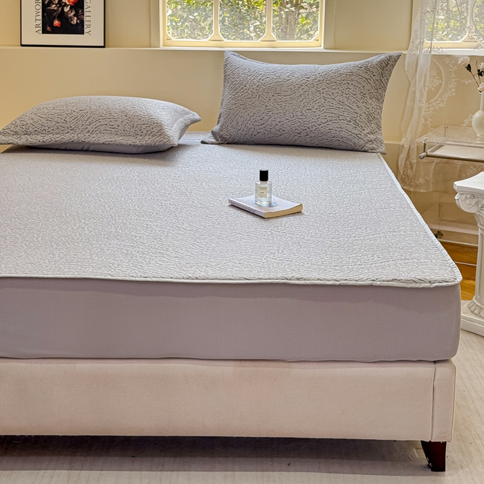 91家纺网 家纺一手货源 找家纺 棉生活家纺 2025新款高端款冰离子超软按摩凉席 豹纹-灰-床笠款