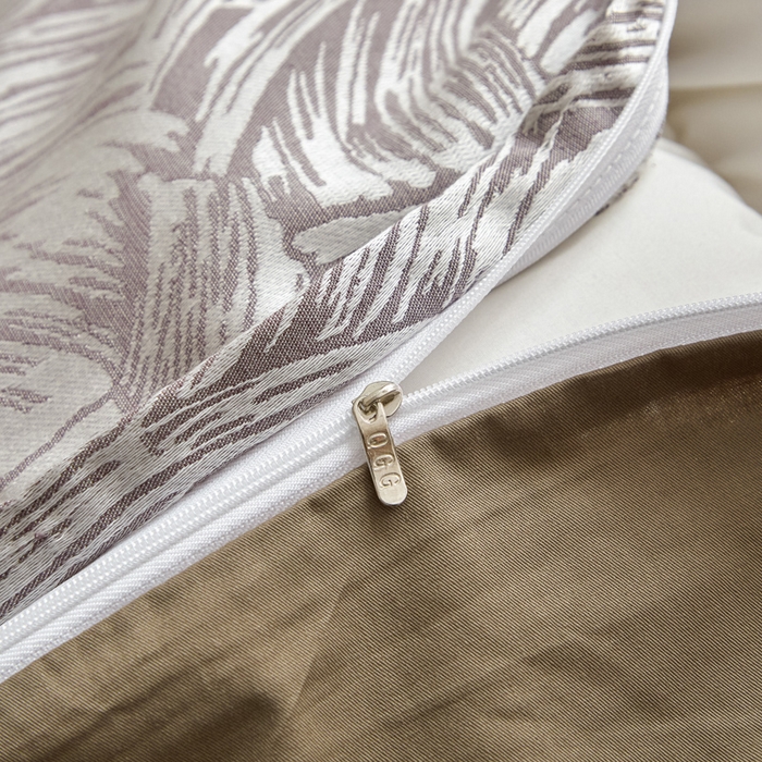 91家纺网 家纺一手货源 找家纺 琪格格纺织  2025新款色织天丝棉提花四件套 幻境-深咖