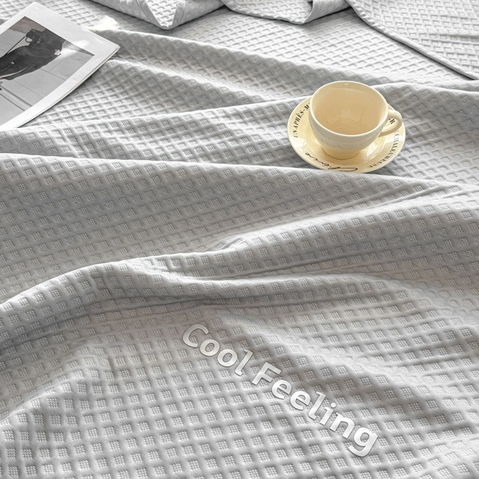 91家纺网 家纺一手货源 找家纺 阿牛席业 2025春夏新款双面云母夏被夏凉被空调被 沐夏-雪山灰