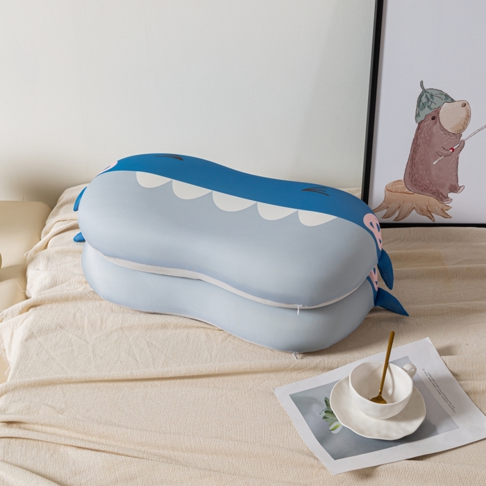 91家纺网 家纺一手货源 找家纺 芯链 2025新款亲肤柔软卡通枕头枕芯 小鲨鱼