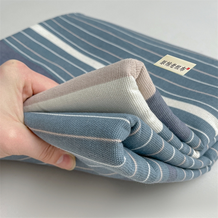91家纺网 家纺一手货源 找家纺 美梦里 2025新款无印老粗布床单凉席席子 豆蔻蓝