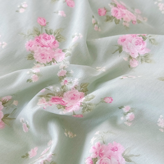 91家纺网 家纺一手货源 找家纺 添越 2024小清新韩版蕾丝花边纯棉夹棉床盖三件套全棉花开半夏