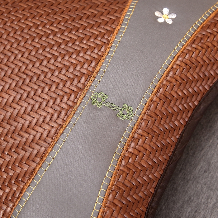 91家纺网 家纺一手货源 找家纺 纽乐家纺 2025新款夏凉凉感五叶草冰藤茶香茉莉花枕芯助眠枕头 五叶草冰藤茶香枕-棕色35*55cm/只