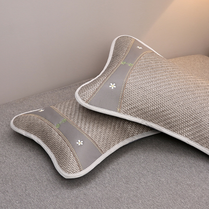 91家纺网 家纺一手货源 找家纺 （总）纽乐家纺 2025新款夏凉凉感五叶草冰藤茶香茉莉花枕芯助眠枕头