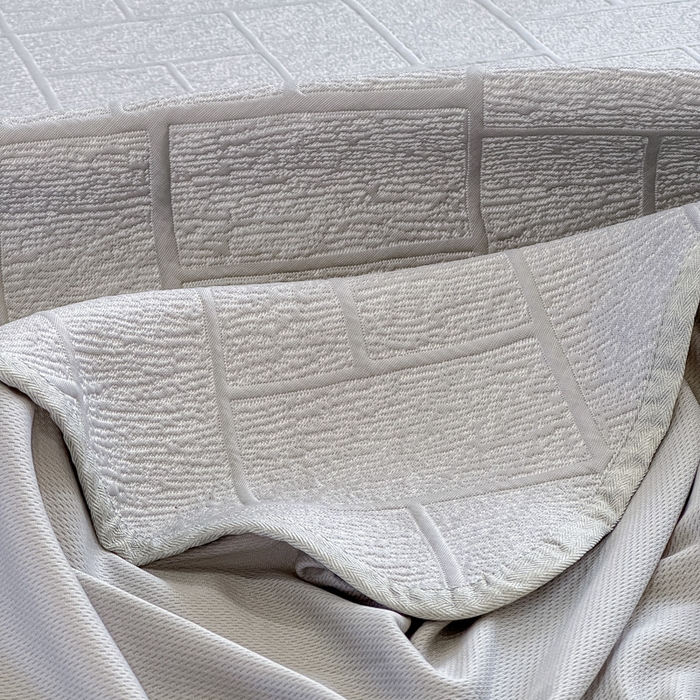 91家纺网 家纺一手货源 找家纺 棉生活家纺 2025新款高端款冰离子超软按摩凉席 方格-灰-床裙款