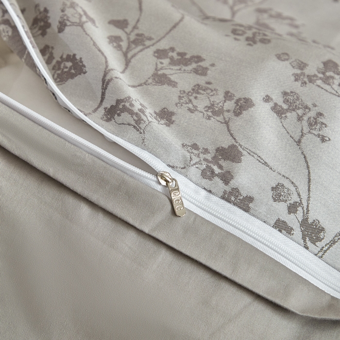 91家纺网 家纺一手货源 找家纺 琪格格纺织  2025新款色织天丝棉提花四件套 春絮-灰