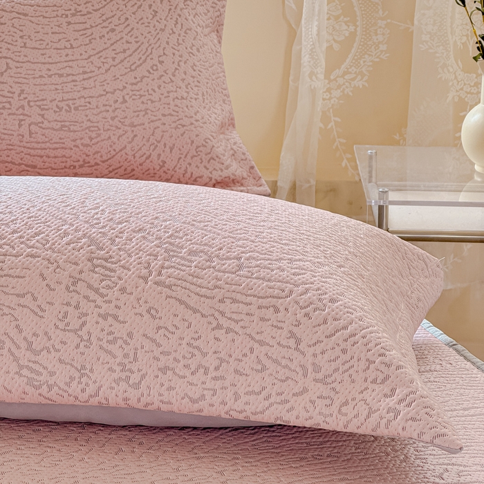 91家纺网 家纺一手货源 找家纺 棉生活家纺 2025新款高端款冰离子超软按摩凉席 豹纹-粉-床笠款