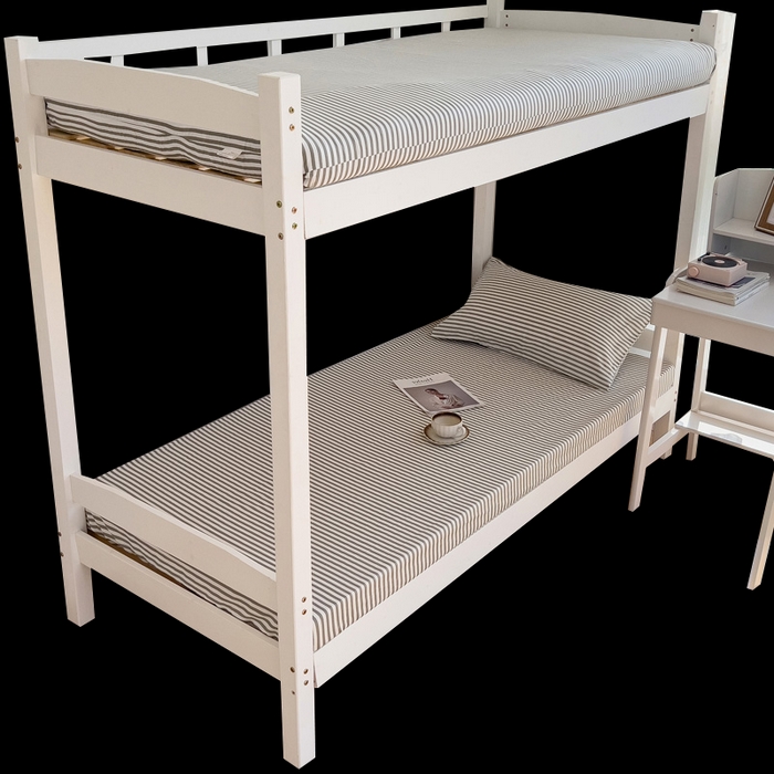 91家纺网 家纺一手货源 找家纺 宅部落 2025新款全棉学生宿舍褥子套纯棉床垫套单床笠 灰细条纹