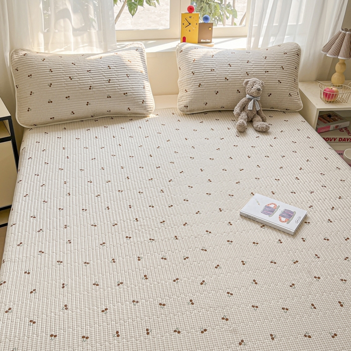 91家纺网 家纺一手货源 找家纺 菲梵家纺2024新款全棉印花夹棉床盖三件套提供买家秀樱资