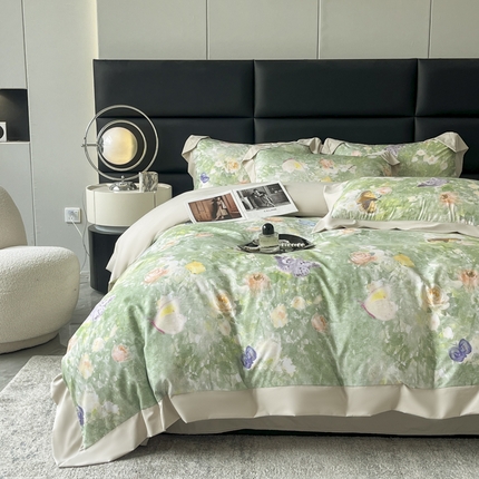 91家纺网 家纺一手货源 找家纺 （总）KA家纺 2025新款轻奢大拼角亲肤棉云朵棉四件套