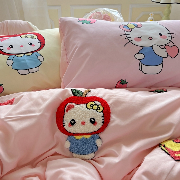 91家纺网 家纺一手货源 找家纺 一霖家纺 2025新款高克重云朵棉数码印花＋毛巾绣四件套