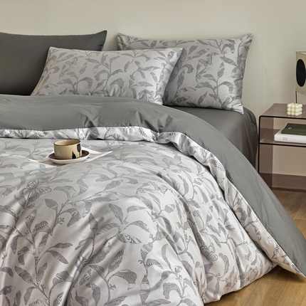 琪格格纺织  2025新款色织天丝棉提花四件套 初叶