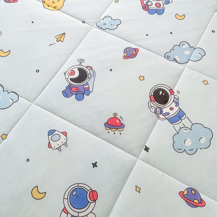 91家纺网 家纺一手货源 找家纺 好梦来家纺（原锦茂家纺） 2025新款印花凉感丝抗菌夏被 太空人