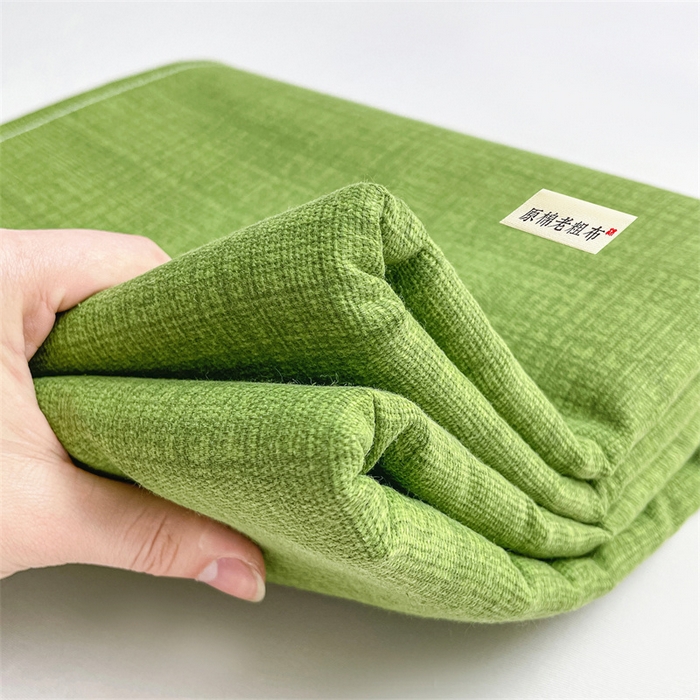 91家纺网 家纺一手货源 找家纺 美梦里 2025新款无印老粗布床单凉席席子 千草绿