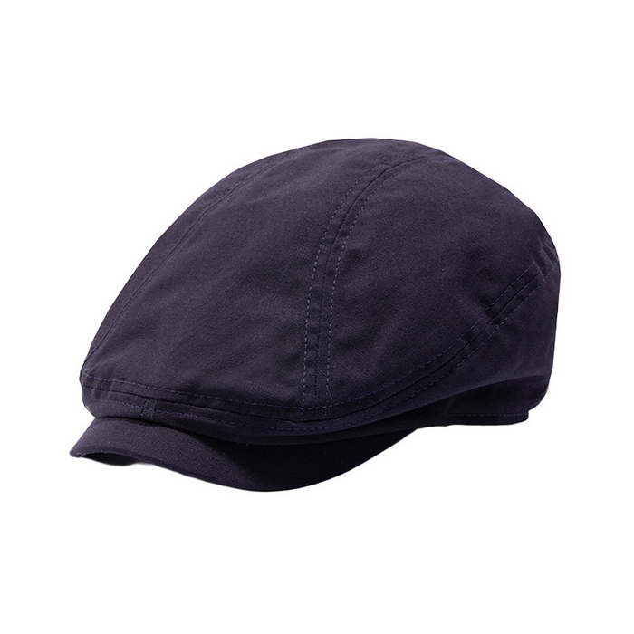 91家纺网 家纺一手货源 找家纺 良品汇馆2025新款日系无印男女棉质透气贝雷帽良品防晒遮阳帽夏季帽子报童帽纯色 蓝色均码