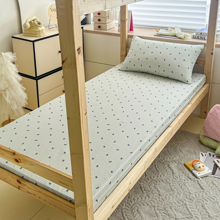 宅部落 2025新款全棉学生宿舍褥子套纯棉床垫套单床笠 蝶语-绿