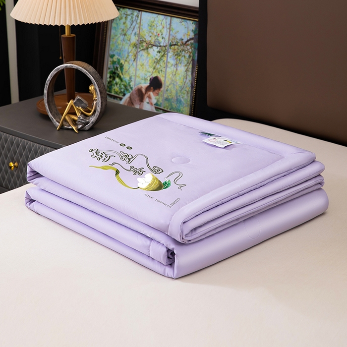 91家纺网 家纺一手货源 找家纺 （总）一博2025新款蚕丝夏凉被