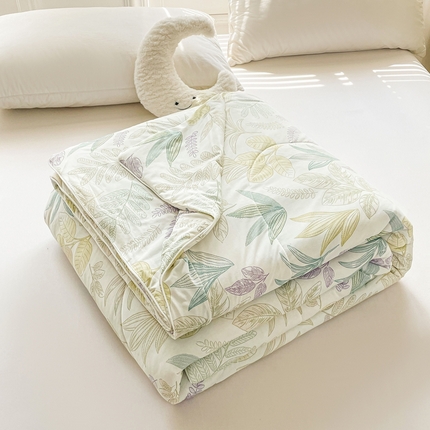 好梦来家纺（原锦茂家纺） 2026新款印花凉感丝抗菌夏被 秋叶诗韵