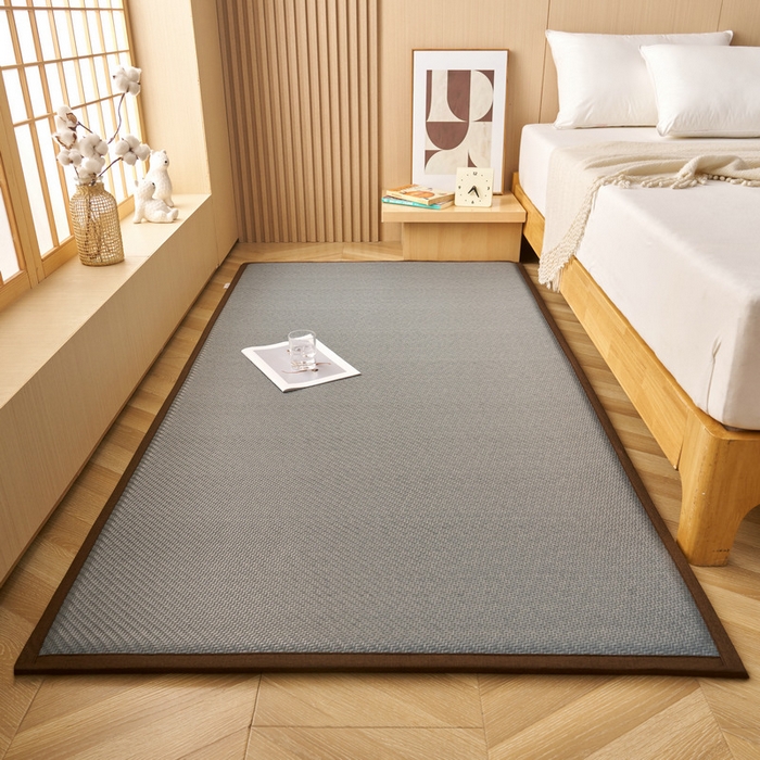 91家纺网 家纺一手货源 找家纺 锦丝钰床垫  2025新款高端Pe冷感藤席地铺垫 Pe青灰