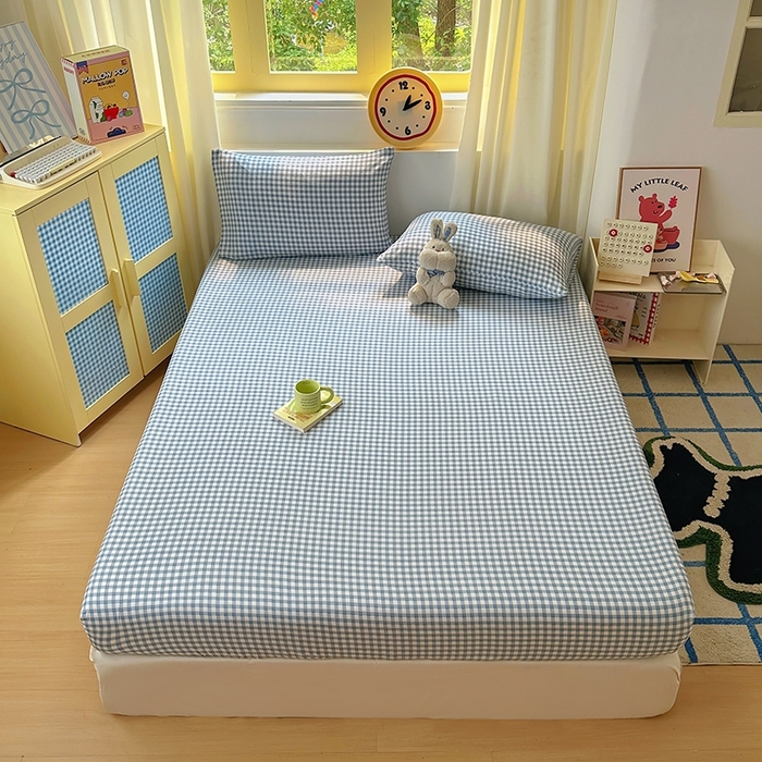 91家纺网 家纺一手货源 找家纺 （总）十一家居 2025新款亲肤裸睡云朵棉水洗棉床笠-洛可系列