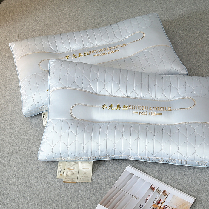 91家纺网 家纺一手货源 找家纺 （总）爱来依2025新款莫代尔水光真丝乳胶枕芯48*74cm