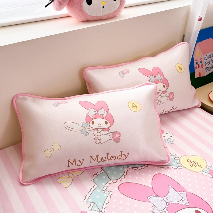 91家纺网 家纺一手货源 找家纺  博雅新款三丽欧A类大版数码印花1200D冰丝凉席-床笠款 魔法美乐蒂