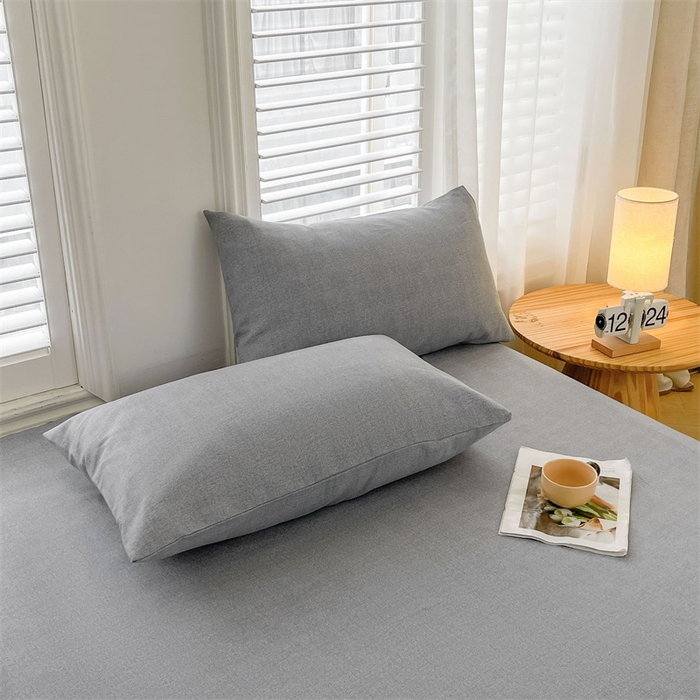 91家纺网 家纺一手货源 找家纺 美梦里 2025新款无印老粗布床单凉席席子 冰山灰