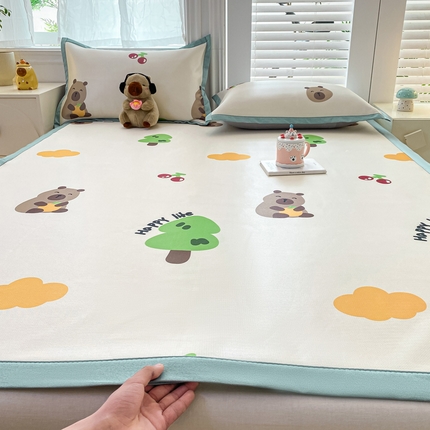 91家纺网 家纺一手货源 找家纺 （总）源舍家纺 2025新款数码印花冰丝席-床席款