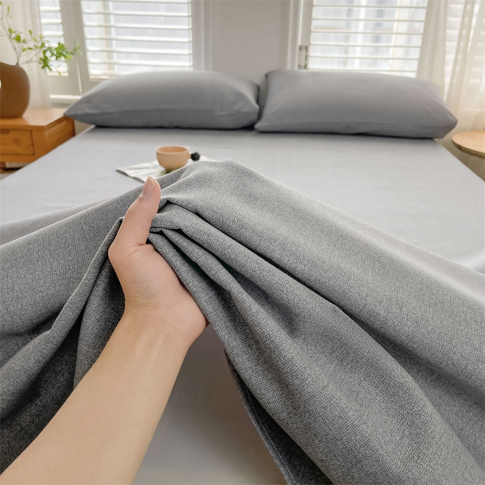 91家纺网 家纺一手货源 找家纺 美梦里 2025新款无印老粗布床单凉席席子 冰山灰
