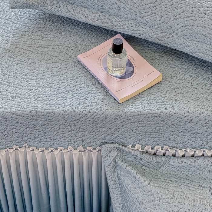 91家纺网 家纺一手货源 找家纺 棉生活家纺 2025新款高端款冰离子超软按摩凉席 豹纹-兰-床笠款